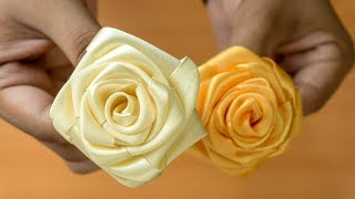 Realistic and Super Easy Ribbon Roses: Wedding DIY Flowers