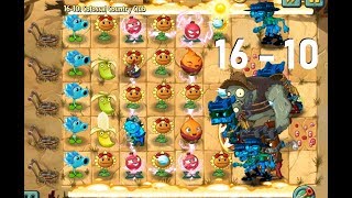 level 16-10 (first attempt, 1 PF) Plants vs Zombies 2 ECLISE - beta 1.4