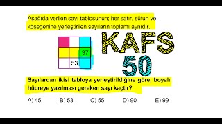 TYT Matematik Yeni Nesil Sorular ile #KAFS 50