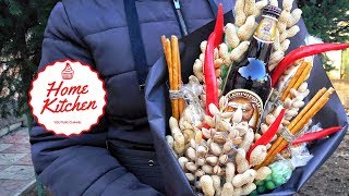 МУЖСКОЙ БУКЕТ С БУТЫЛКОЙ | Оригинальный Подарок Мужчине!