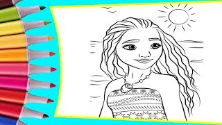 РАСКРАСКИ! Раскрашиваем картинки для детей из мультфильмов Моана