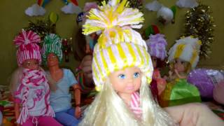 Куклы для девочек Шапочки для куклы Штеффи своими руками Hats for dolls DIY