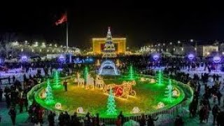 КАТОК пл СВОБОДЫ 2019 ХАРЬКОВ  Новый ГОД. Украина.