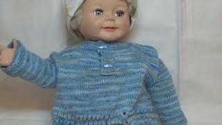 Кофточка для малыша спицами. Baby jacket knitting.