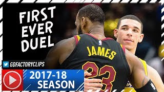 LeBron James vs Lonzo Ball FIRST Duel Highlights (2017.12.14) Lakers vs Cavaliers - SICK!