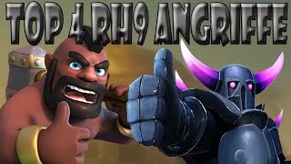 Top 4 RH9 Angriffe | 3 Sterne Taktiken | Let´s Play CoC/ Clash of Clans | Deutsch/ German