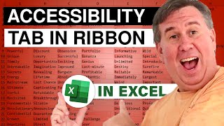 New Accessibility Tab In Excel Ribbon - 2410