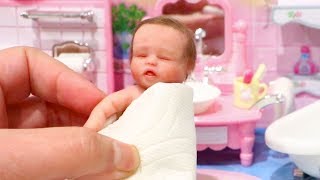Baby Doll Play ! Toys and Dolls Learning Video for Kids with Miniature Reborn Baby | SWTAD