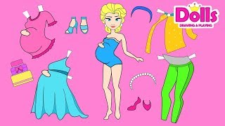 PAPER DOLLS BABY SHOWER HANDMADE GAMES FOR GIRLS PAPERCRAFT DIY