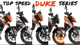 KTM 125 200 250 duke : Top speed