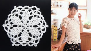 Шестиугольный мотив крючком. МК.