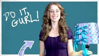 DIY Ribbon Lamp Shade -- Do It, Gurl