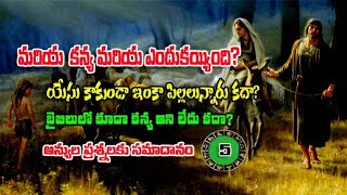 True about Mary virgin - Jesus Mother మరియ కన్యక అని రాయబడిందా? పిల్లలున్నారా? As per Bible facts