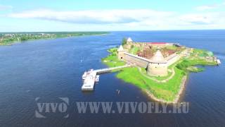 Аэросъемка Крепость орешек - The Oreshek fortress aerial video