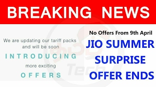 Jio summer surprise offer end but jio announcement new offer coming soon .....