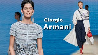 Giorgio Armani мода в Милане весна-лето 2022 / Трендовая одежда и обувь
