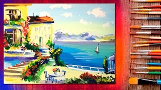 Как нарисовать пейзаж "КОГДА Я УВИЖУ МОРЕ"