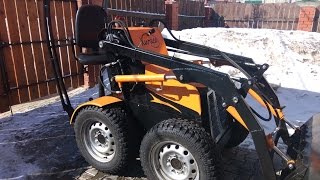 Самодельный мини погрузчик Химера/Homemade mini forklift Chimera