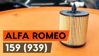 Como substituir a filtro de óleo e óleo do motor no ALFA ROMEO 159 1 (939) [TUTORIAL AUTODOC]