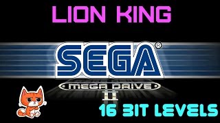 Lion King Level 1 Gameplay. Sega Mega Drive 16 Bit. Genesis