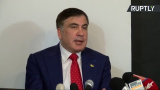 Пресс-конференция Михаила Саакашвили в Варшаве