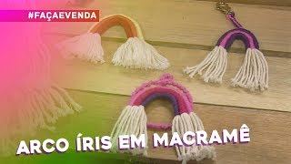Arco íris em macramê por Andrea Lagoa