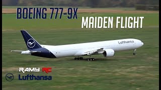 BOEING 777-9X/ RC airliner MAIDEN FLIGHT/ Lufthansa new livery