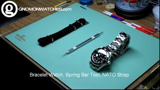 How to install a NATO strap on a diver watch with metal bracelet