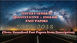 5# NTS GAT- Quantitative (2017-2018) Past Papers