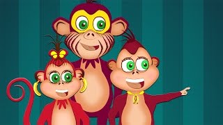 Five Little Monkeys Jumping On The Bed | Children Nursery Rhyme | Songs [4k]