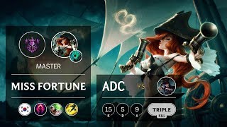 Miss Fortune ADC vs Caitlyn - KR Master Patch 9.11