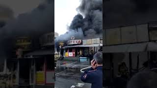 Пожар на рынке Дубки