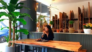 [동네식당] 동탄 카페 속 작은 숲과 나무 그리고 원목 도마