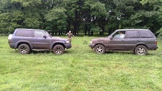 Кто кого OFF ROAD range rover pegas p 38 nissan patrol gr y 61 jeep wrangler  крутой подъем в гору