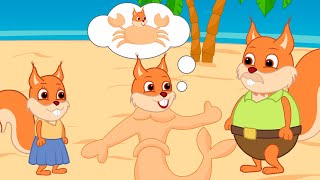 Famille d'Écureuil - Transformé En Une Figure De Sable Vidéos Animé 2021 en Français 13+