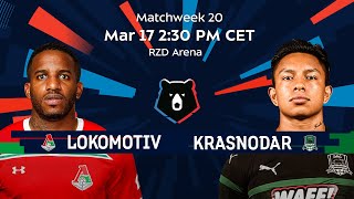 Lokomotiv vs Krasnodar, Matchweek 20 | Russian Premier Liga