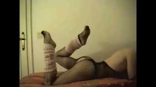 Dancerboy   Legwarmers and stinky feet crossdressing