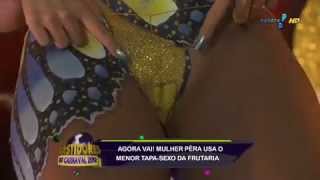 Mulher Pera sem tapa-sexo no carnaval
