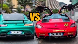 Mercedes-Benz AMG GT S vs Mercedes-Benz SLS AMG - Exhaust Sound & REVS