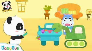 Baby Panda's Remote Control Truck | Build a Big House | Learn Shapes for Kids | BabyBus
