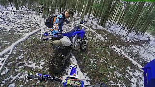Зонгшен 190, Yamaha YZF и Форсаж 450. Покатушка по первому снегу!