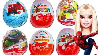Kinder Surprise Eggs Barbie play doh Frozen Peppa Pig Princess disney toys
