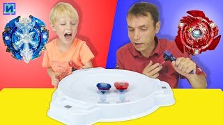 Битва Волчков БейБлейд ЧЕЛЛЕНДЖ Чей волчок сильнее !? BeyBlade Burst