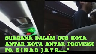 Aktifitas di dalam Bus Antar Kota Antar Provinsi