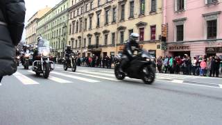Большой парад мотоциклов в Санкт-Петербурге 02.05.2015