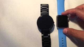 Apple Watch vs Moto 360 Size Comparison