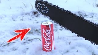 EXPERIMENT CHAINSAW VS COCA COLA