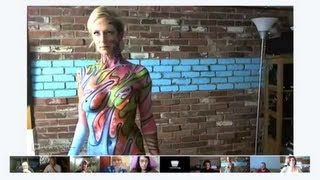 NSFW Google+ On Air Hangout Body Paint #4