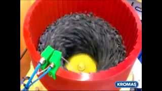 Рабочая область роторной галтовочной машины Rosler-Kromas SM50