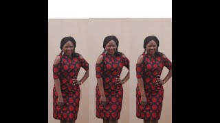 STYLISH COLD SHOULDER SLEEVES, WATCH HOW I CUT THE DRESS AND SLEEVES..